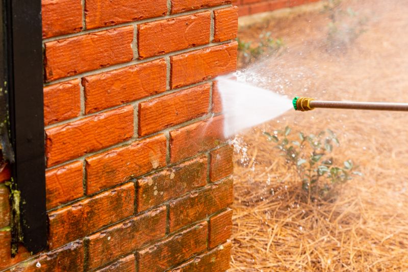 Close-up of Brick Cleaning